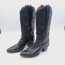 Dan Post Womens MARIA Black Leather Western Cowboy Boots Sz 7.5 M Vtg - £42.18 GBP