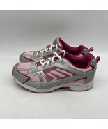 Danskin Now Girl&#39;s  Athletic Tennis Shoes Sneakers Silver Pink Size 4 - £11.85 GBP