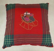 Riverdale Christmas Crosstitch Pillow Made in USA Sleigh Gifts - £23.19 GBP