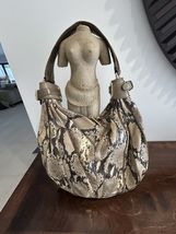 Vintage Luxe Kooba Large Skin Shoulder Bag With Metallic Leather - $296.01