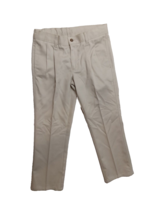 New Chaps Boys Youth 10 Husky School Approved Cotton Cream White Dress Pants - $11.87