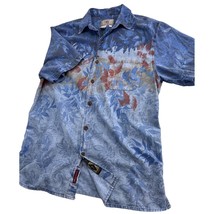 The Territory Ahead Men Shirt Hawaiian Chambray Short Sleeve Button Up Large L - £23.64 GBP