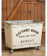 Large metal Laundry Cart on wheels -  26 inch - $253.02 CAD