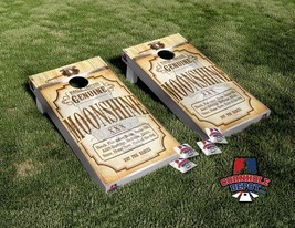 Moonshine Light Wood Cornhole Board Vinyl Wrap Skins Laminated Sticker S... - £42.48 GBP