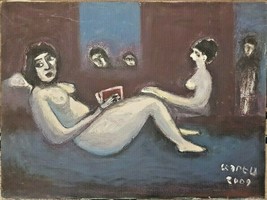 Original Oil on Canvas Painting &quot;Women &quot; by Prominent Armenian Artist Signed - £382.17 GBP