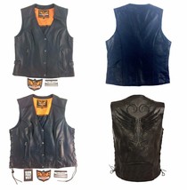 ML-1293 Milwaukee Leather, Reflective Women&#39;s Biker Vest Buckle or Lace ... - $119.00