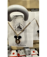 Disney Parks Mickey Mouse Ears Cubic Zirconia Letter O Gold Color Neckla... - $652.42 MXN