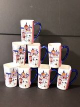 Vtg Set Of 8 Hand Painted Exclusively For Hyatt Hotels Latte Coffee Mug ... - $166.00