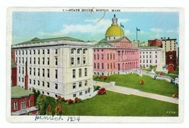1934 Colored Postcard Of State House Boston Massachusetts - £16.01 GBP