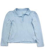 The Childrens Place Girls Uniform Polo Shirt Size 5/6 Light Blue Long Sl... - $13.58 CAD