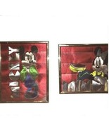 Set Of 2 Vintage Mickey And Minnie Mouse Framed Pictures - £22.50 GBP