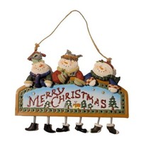 Vintage Snowman Merry Christmas Enameled Metal Wall Hanging Country Rust... - $17.81