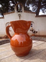 Spanish 1,25 litre capacity vintage pitcher , rustic ceramic jug - £84.13 GBP