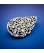 Vintage Original Deco Sterling Silver 935 Diamond Cut Marcasite Pin Broo... - $356.25
