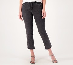 LOGO by Lori Goldstein Regular Straight Leg Jeans Washed Black, Reg 12 - $37.22