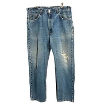 VTG Levis 505 Jean Mens Blue Straight Leg Distressed 2000 Grunge Y2K USA W38 L30 - $37.59