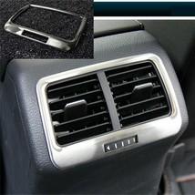 1 Pc Silver Car Rear Air Conditioning Outlet Vent Cover Trim Auto Decoration Acc - £36.99 GBP