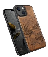 Magnetic Wood Case for iPhone 13 Mini Case [Natural Wood and Black Soft - $103.64