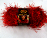 Lion Brand Fun Fur Yarn RED  64yds Eyelash trim Polyester 1.75 oz 141804 - $3.95