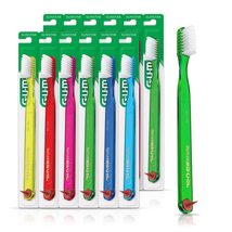 GUM Classic Soft Toothbrush, Includes Rubber Tip Dental Pick and Cover 1... - £22.34 GBP