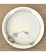 Hand Painted, Iridescent with Blue Flowers, Plate 6&quot; Japan, signed by Baugh - $220.51 MXN
