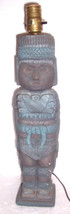 Maya Inca AZTEC Handmade Indian Ceramic Pottery Statue Electric Lamp #15... - £269.87 GBP