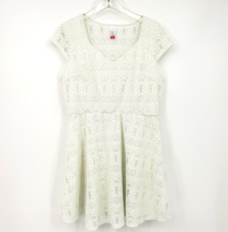 NoBo Women Dress Size XXL Lace Lined Off White Cap Sleeve Knee Length Pull Over - £14.32 GBP