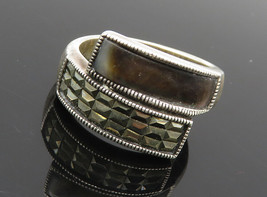 925 Sterling Silver - Vintage Abalone Shell &amp; Marcasite Band Ring Sz 7 - RG9131 - £27.45 GBP