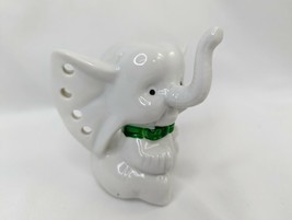 Porcelain Elephant Ear Ring Holder Earring 3 Inch Trunk Up - £8.47 GBP