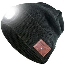 Wireless Beanie Music Hat With Light Unisex Musical Knitted Cap Rechargeable Bea - £20.32 GBP