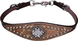 Showman Hair-On Cowhide Leather Wither Strap w/ Gold Paint - $149.00