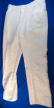 CREIGHTON U.S NAVY USN SERVICE UNIFORM MEN&#39;S WHITE DRESS PANTS 100% POLY... - $26.45