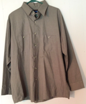 UniWeave men XL shirt button-up grayish long sleeve - £10.60 GBP