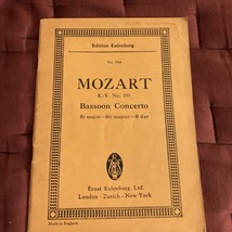 W.A. Mozart, Concerto Bb Major For Basin And Orchestra Pocket Score. - £26.50 GBP