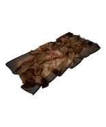 Vtg Brown Animal Print Crinkle Scarf 100% Viscose India 70x42 - $249.09 MXN