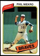 Atlanta Braves Phil Niekro 1980 Topps Baseball Card #245 nr mt     HOF 1... - £0.77 GBP