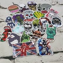 Skateboard Laptop Water Bottle Stickers Skulls Zombie Hands Lips Lot #2 - £7.55 GBP