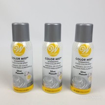 (Lot of 3) Wilton 1.5 Oz Silver Color Mist Food Color Spray Cupcakes Coo... - $16.78