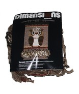 VTG (1978) Dimensions Quickpoint Yarn OWL 12 x 24 Canvas Wall Hanging Ki... - $47.99