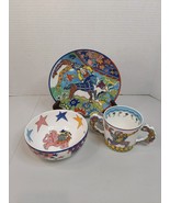 Vtg 1997 Tiffany Fantasy Series by Gene Moore For TIFFANY &amp; Co Plate Cup... - £110.92 GBP