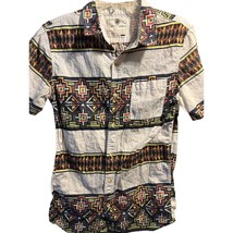 On the Byas Men&#39;s M Western Tribal Long Sleeve Button Down Cotton Shirt - £11.47 GBP