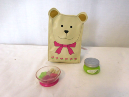 American Girl  Bitty Baby Bitty Bear Snack Lunch Bag + Bitty Baby Snack Cup + Pe - £11.61 GBP