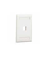 Panduit NK1FWHY NK 1PT SGL GANG FLUSH MOUNT V FACEPLATE - $440.63 MXN
