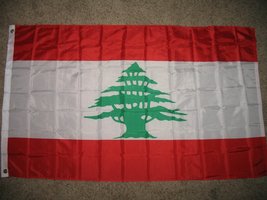 Lebanon Lebanese Super Poly 2X3 Ft Flag House Banner - £3.54 GBP