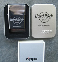 Hard Rock Cafe Gothenburg, Sweden Zippo Lighter 2006 Polished Chrome - $734.18 MXN