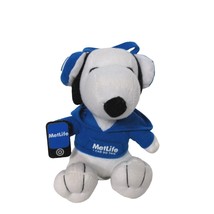 Metlife Peanuts Snoopy Headphones Cell Phone Plush Stuffed Animal 2013 6.25&quot; - £15.98 GBP