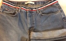 Vintage Tommy Hilfiger Jeans Size 12 Women&#39;s spell out red white blue - €36,37 EUR