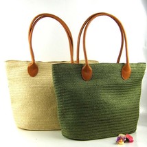 Free Shipping Straw Beach Handbag HANDWOVEN, Tote Bag Straw Handbag #H244 - £30.27 GBP