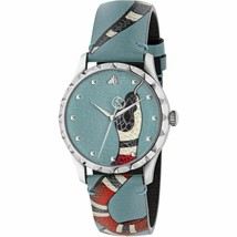 Gucci Watch Blue G-timeless Snake YA1264080 - £410.86 GBP