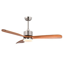 52 Inch Reversible Ceiling Fan with LED Light and Adjustable Temperature-Silver  - $192.99